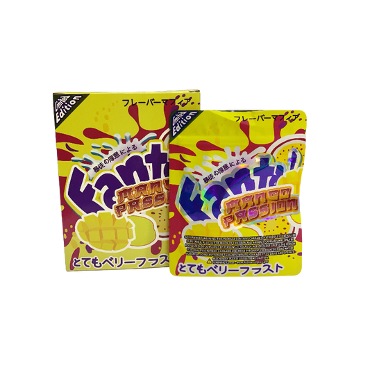 25 Pack 3.5g Shaped Bags & Window Boxes Set - Fanta Mango Passion