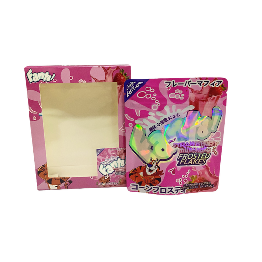 25 Pack 3.5g Shaped Bags & Window Boxes Set - Fanta Strawberry Milkshake