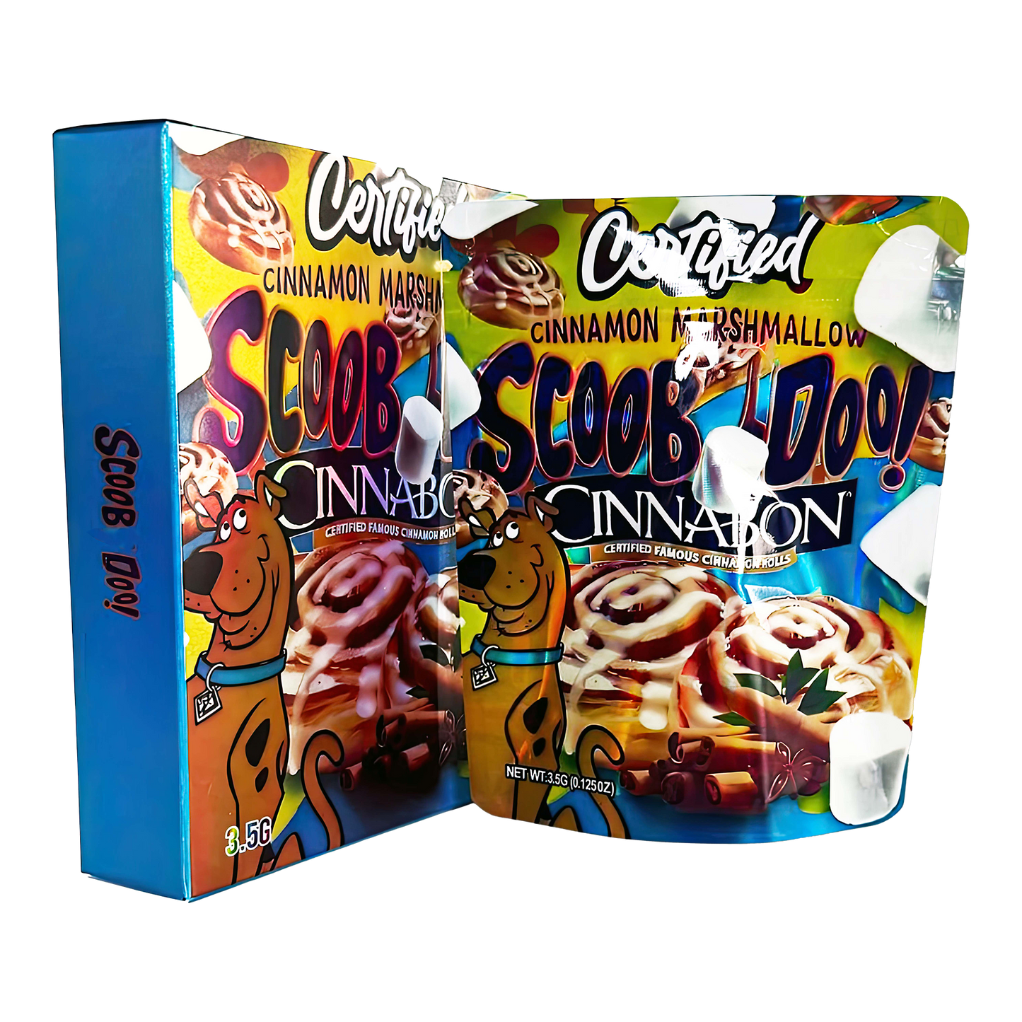 3.5g Mylar Bag with Box - Certified Scoob Doo Cinnabon (25 Bags+25Boxes)