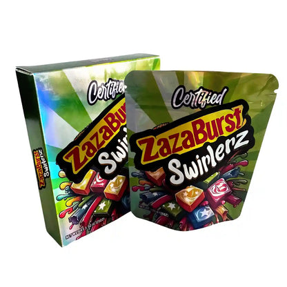 Mylar Bag ZazaBurst Swinlerz packaging on a white background
