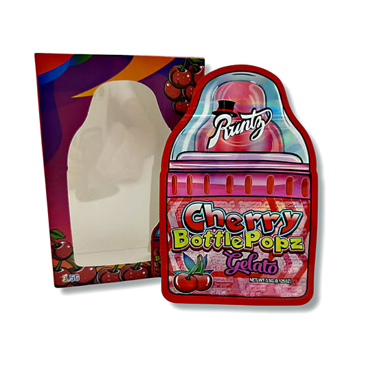 3.5g Mylar Bag with Window Box - Cherry Bottle Popz Gelato (25 Bags+25Boxes)