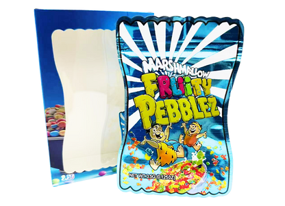 3.5g Mylar Bag with Window Box - Marshmallow Fruity Pebbles (25 Bags+25Boxes)