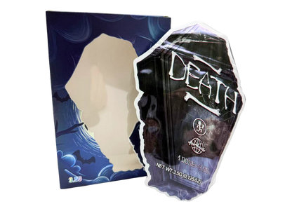 3.5g Mylar Bag with Window Box - Death Coffin (25 Bags+25Boxes)