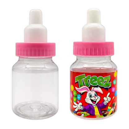 (12 Count) Handheld Bottle-Style Plastic Packaging Containers  - 10 Style Options