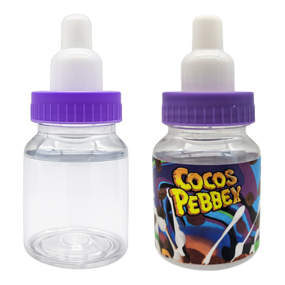 (12 Count) Handheld Bottle-Style Plastic Packaging Containers  - 10 Style Options