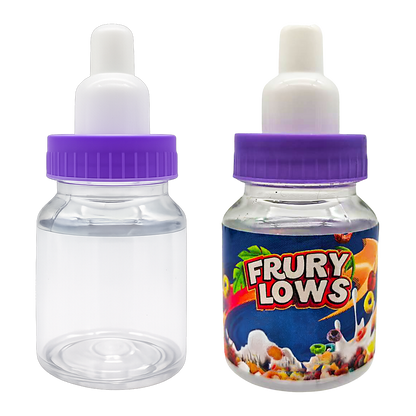 (12 Count) Handheld Bottle-Style Plastic Packaging Containers  - 10 Style Options