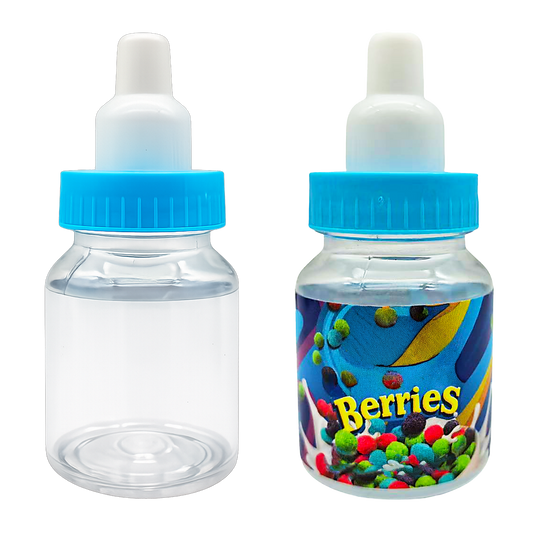 (12 Count) Handheld Bottle-Style Plastic Packaging Container - Berry Splash