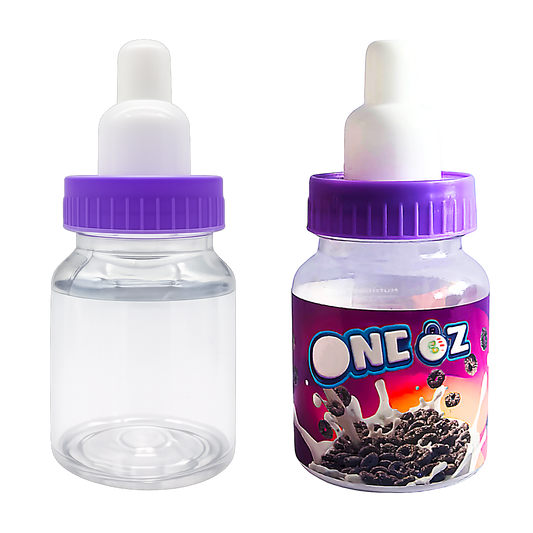 (12 Count) Handheld Bottle-Style Plastic Packaging Container - Dark Crunch