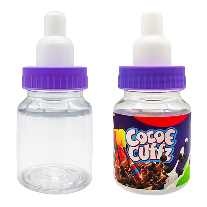 (12 Count) Handheld Bottle-Style Plastic Packaging Containers  - 10 Style Options