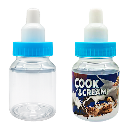 (12 Count) Handheld Bottle-Style Plastic Packaging Containers  - 10 Style Options