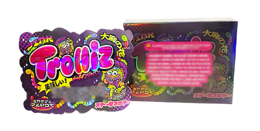 3.5g Shaped Mylar Storage Bag with Box - Trolliz (25 Storage Bags+25Boxes)