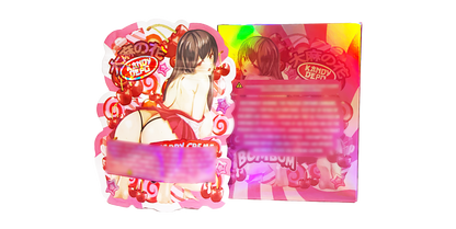 3.5g Shaped Mylar Storage Bag with Box - Cherry Creme Bombom (25 Storage Bags+25Boxes)