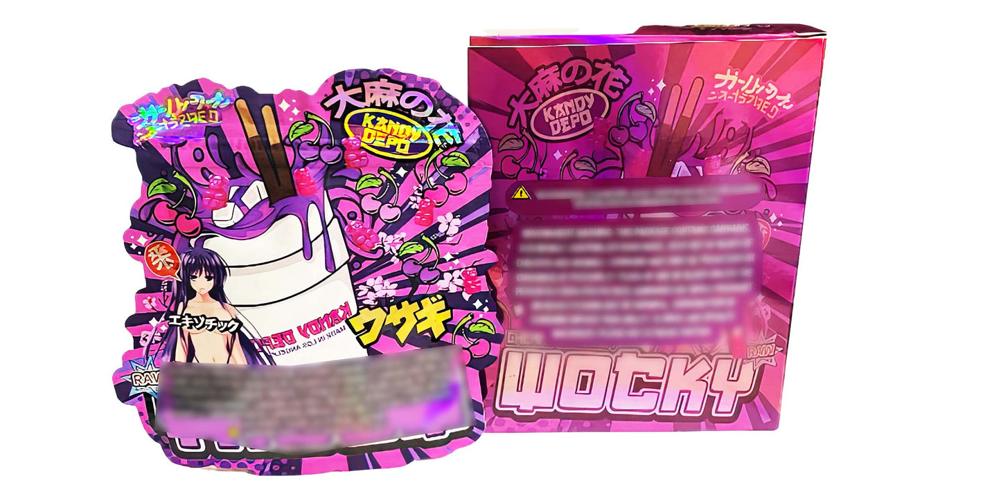 25 Pack 3.5g Shaped Bags & Boxes Set - Cherry Blossom Wocky