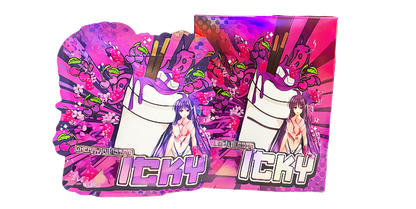 (25 Count) Decorative Zip Foil Pouches with Matching Boxes (4"x 5") Cherry Blossom Graphic Set