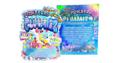 25 Pack 3.5g Shaped Bags & Boxes Set - Pinkberry Gummiez