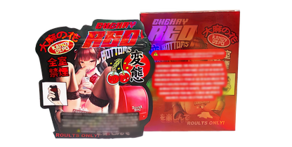 3.5g Shaped Mylar Storage Bag with Box - Cherry Red Bottoms (25 Storage Bags+25Boxes)