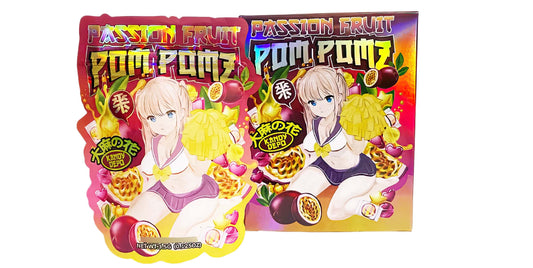 25 Pack 3.5g Shaped Bags & Boxes Set - Passion Fruit Pom Pomz