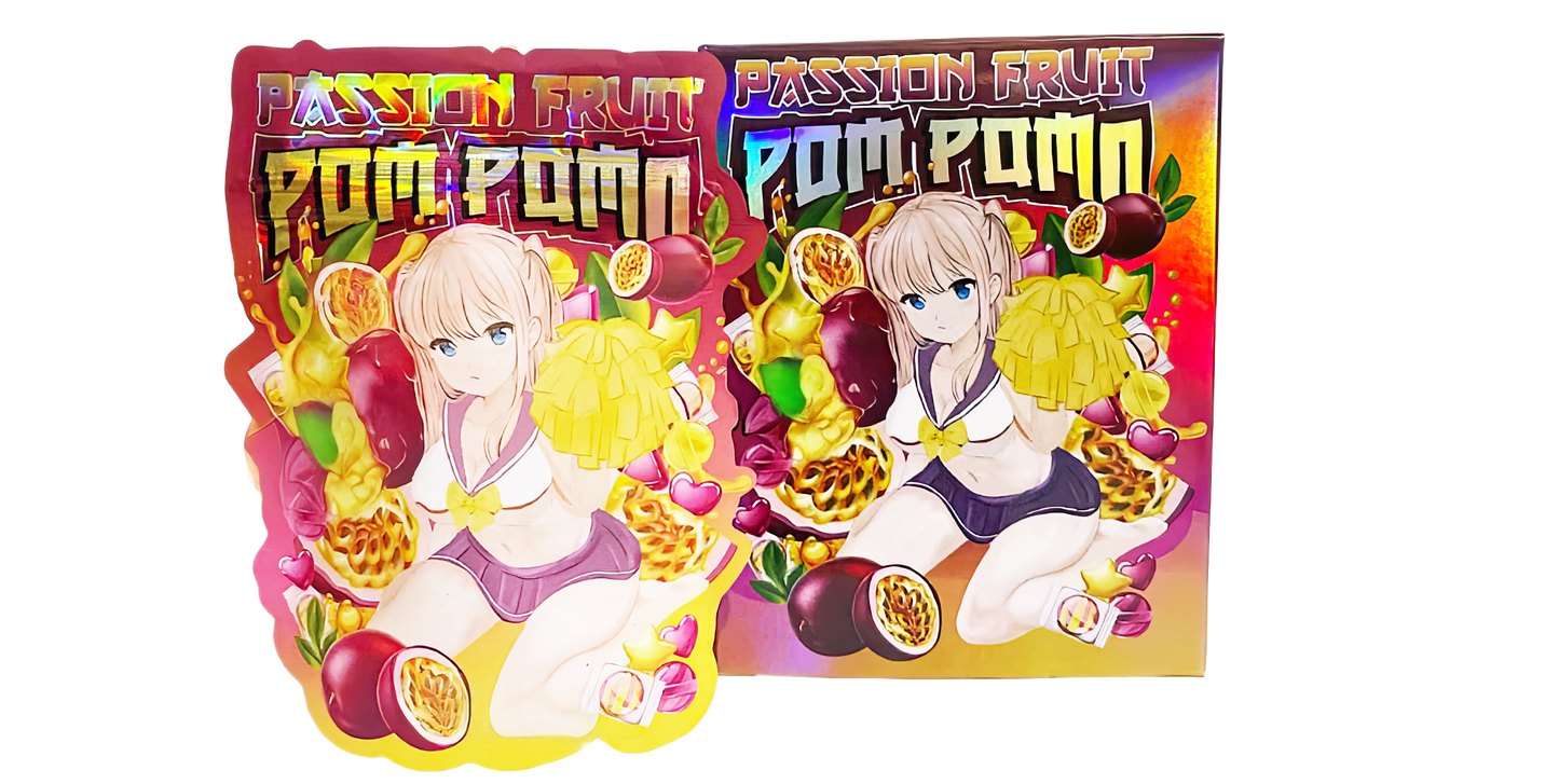 (25 Count) Decorative Zip Foil Pouches with Matching Boxes (4"x 5") Passion Fruit Graphic Set