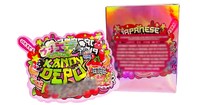 3.5g Shaped Mylar Storage Bag with Box - Japanese Pink Cherry Pancakes (25 Storage Bags+25Boxes)