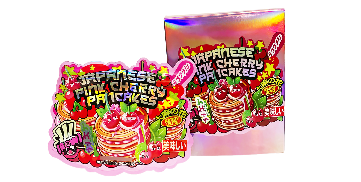 3.5g Shaped Mylar Storage Bag with Box - Japanese Pink Cherry Pancakes (25 Storage Bags+25Boxes)