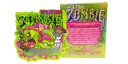 25 Pack 3.5g Shaped Bags & Boxes Set - Pink Zombie Brainz