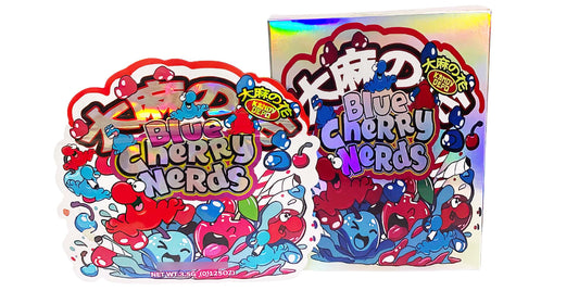 25 Pack 3.5g Shaped Bags & Boxes Set - Blue Cherry Nerdz