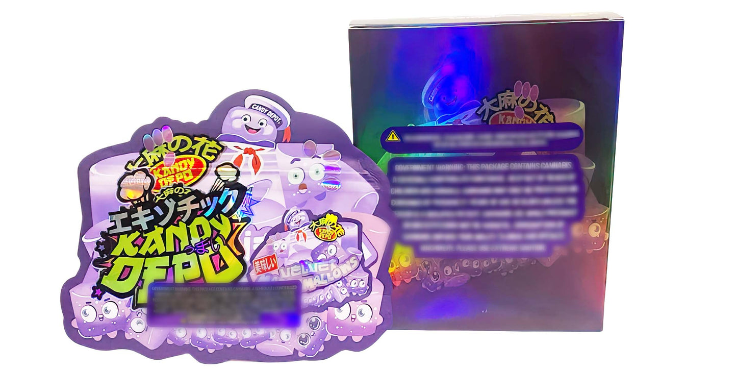 25 Pack 3.5g Shaped Bags & Boxes Set - Velvet Marshmallows