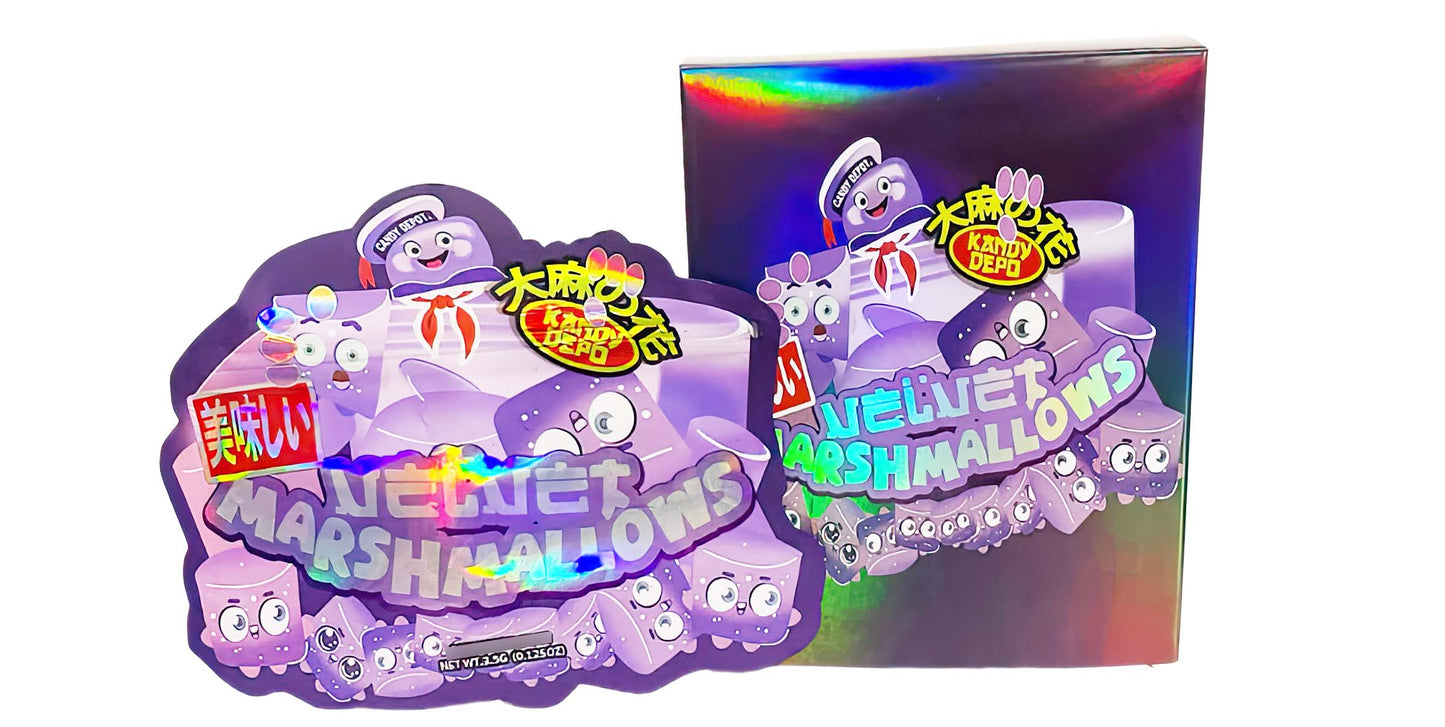25 Pack 3.5g Shaped Bags & Boxes Set - Velvet Marshmallows