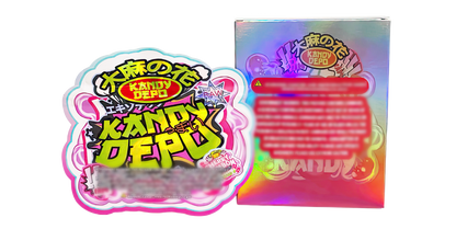 3.5g Shaped Mylar Storage Bag with Box - Cherry Bombom (25 Storage Bags+25Boxes)