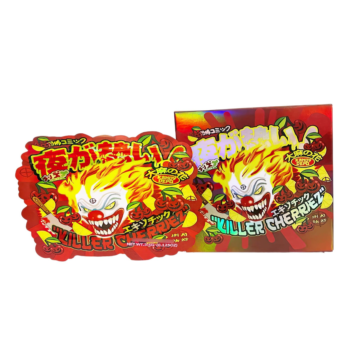 25 Pack 3.5g Shaped Bags & Boxes Set - Killer Cherriez