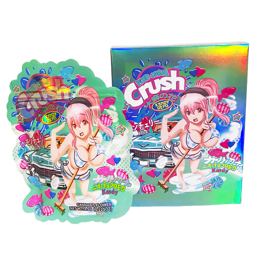 3.5g Shaped Mylar Bag with Box - Pink Coral Crush (25 Bags+25Boxes)