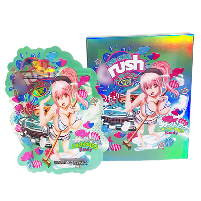 3.5g Shaped Mylar Storage Bag with Box - Pink Coral Crush (25 Storage Bags+25Boxes)