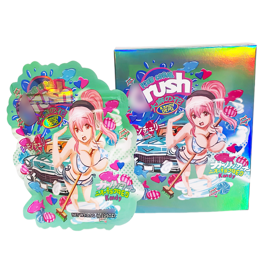 3.5g Shaped Mylar Storage Bag with Box - Pink Coral Crush (25 Storage Bags+25Boxes)