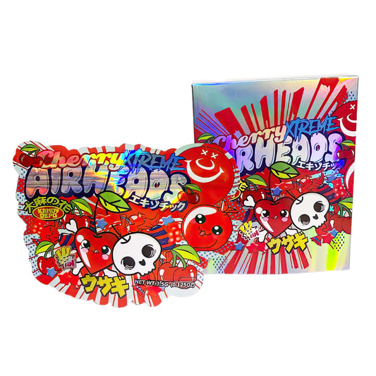 25 Pack 3.5g Shaped Bags & Boxes Set - Cherry Xtreme Airheads