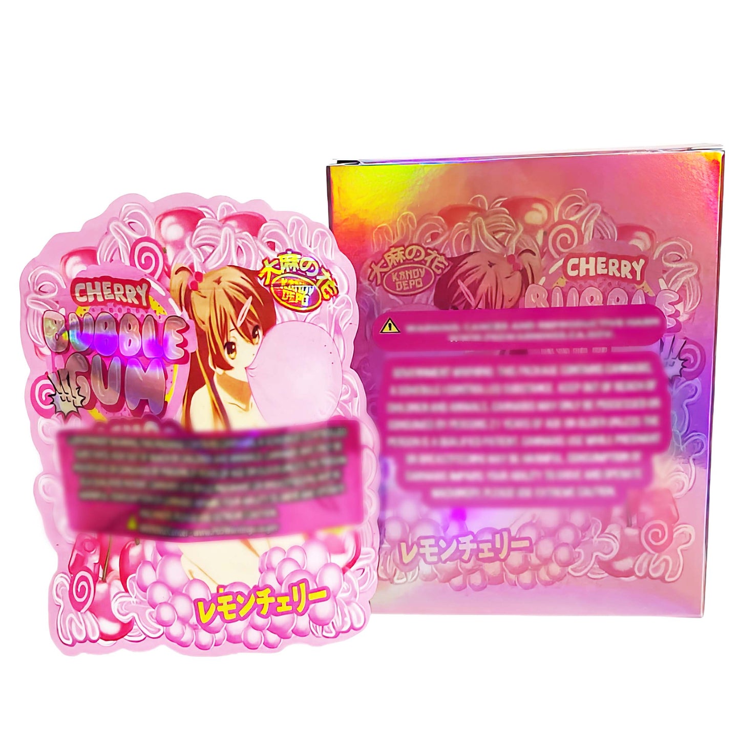 25 Pack 3.5g Shaped Bags & Boxes Set - Bubble Gum Bombom