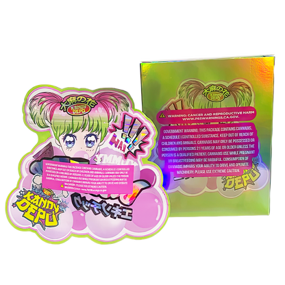 3.5g Shaped Mylar Bag with Box - Bubble Pop Kandy Depo (25 Bags+25Boxes)