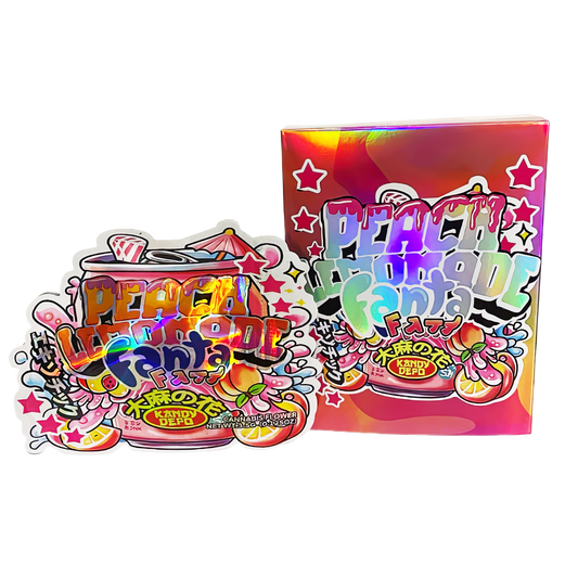 3.5g Shaped Mylar Bag with Box - Peach Lemonade Fanta (25 Bags+25Boxes)