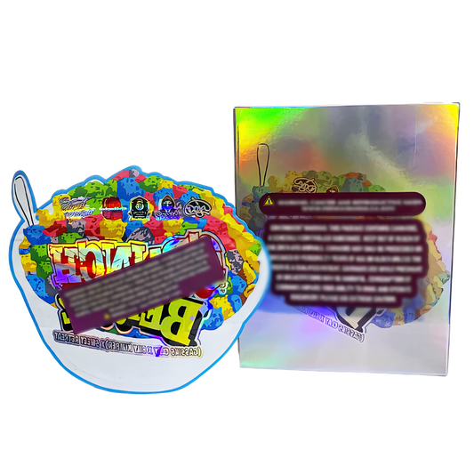 3.5g Shaped Mylar Storage Bag with Box - Crunch Berriez (25 Storage Bags+25Boxes)