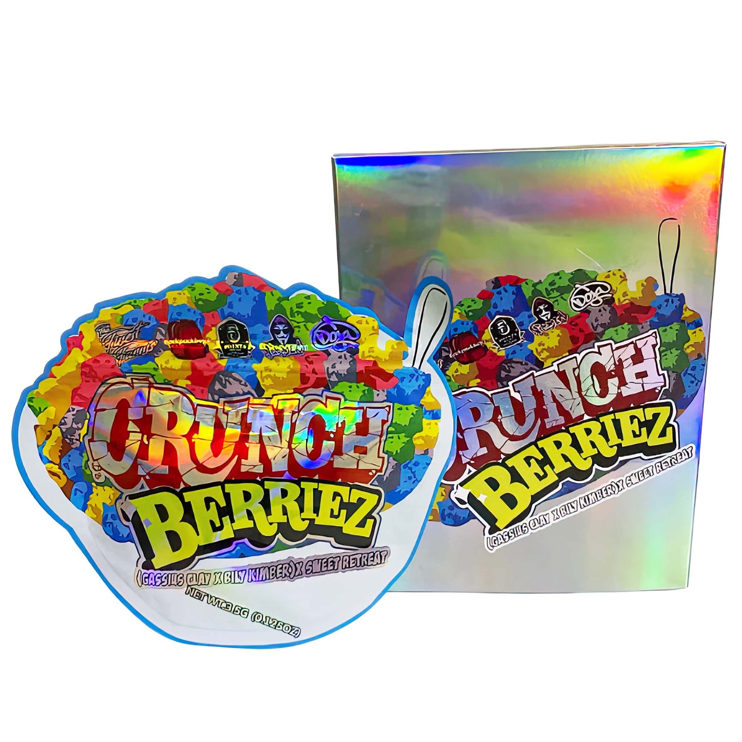 25 Pack 3.5g Shaped Bags & Boxes Set - Crunch Berriez