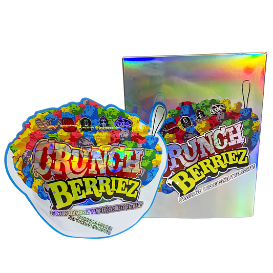 3.5g Shaped Mylar Bag with Box - Crunch Berriez (25 Bags+25Boxes)