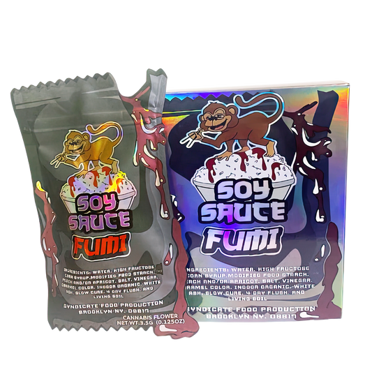3.5g Shaped Mylar Bag with Box - Soy Sauce Fumi (25 Bags+25Boxes)