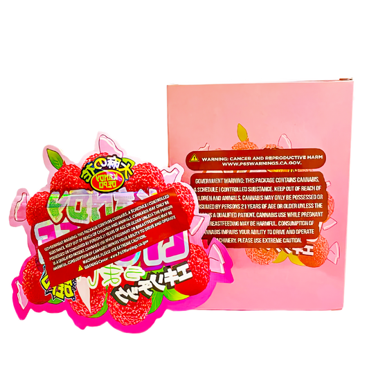 3.5g Shaped Mylar Bag with Box - Kandy Lychee (25 Bags+25Boxes)