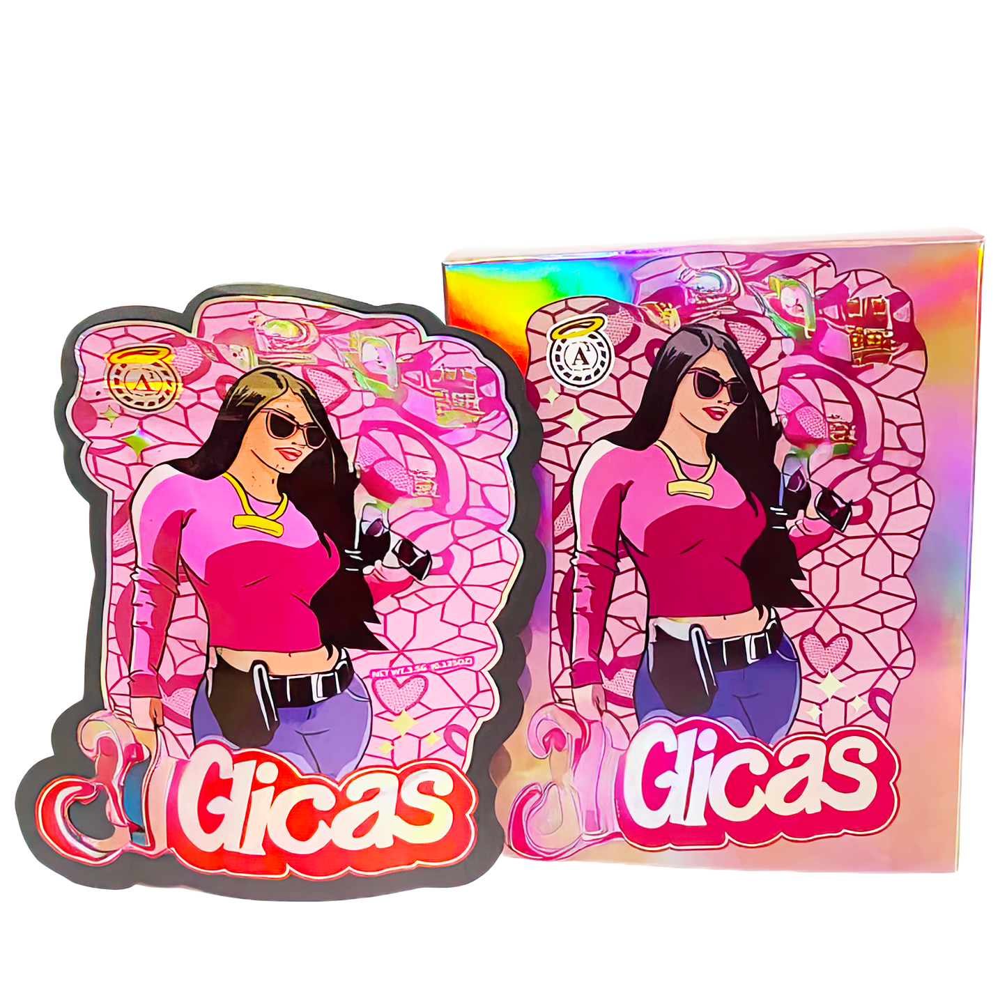 (25 Count) Decorative Zip Foil Pouches with Matching Boxes (4"x 5") Street Character Graphic Set