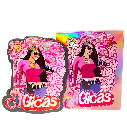 (25 Count) Decorative Zip Foil Pouches with Matching Boxes (4"x 5") Street Character Graphic Set