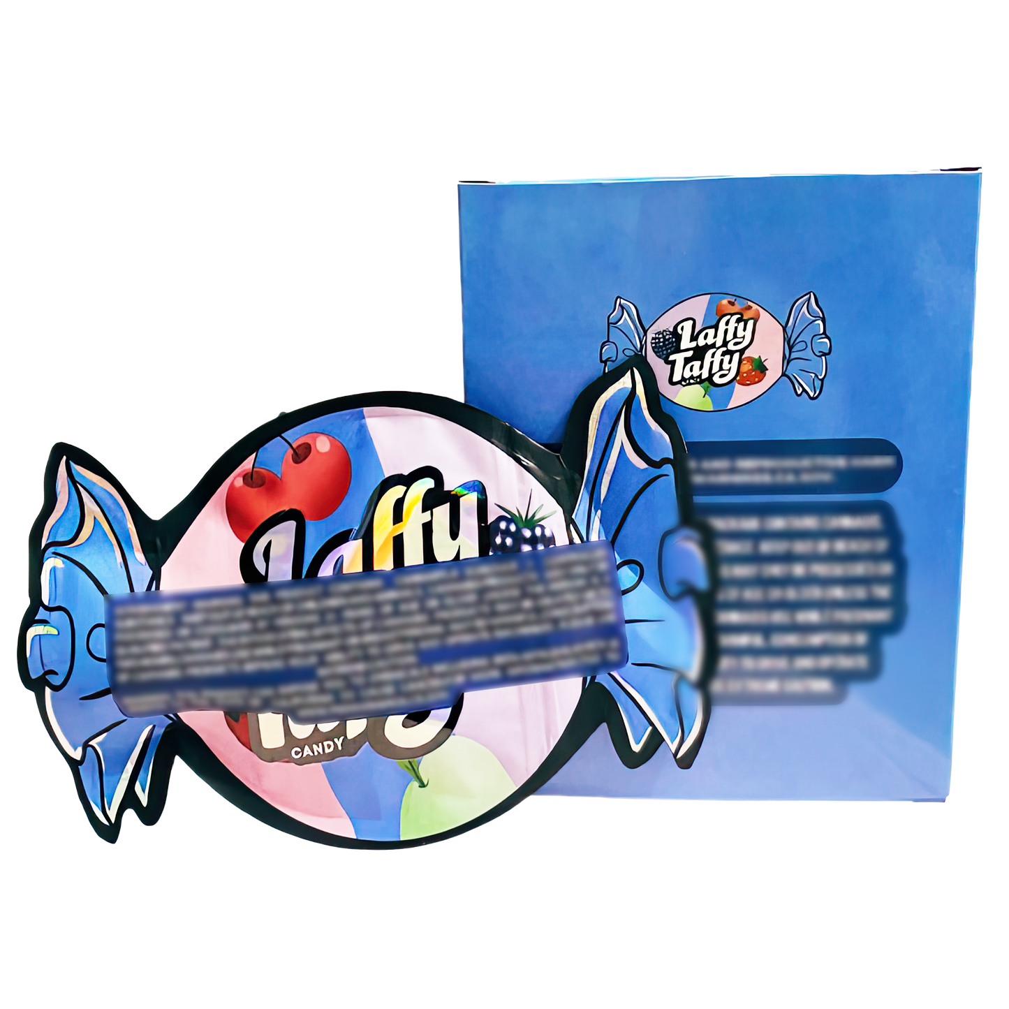 3.5g Shaped Mylar Storage Bag with Box - Laffy Taffy (25 Storage Bags+25Boxes)