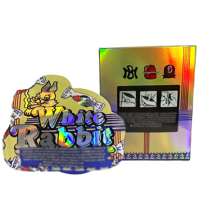 25 Pack 3.5g Shaped Bags & Boxes Set - White Rabbit Graphic Set