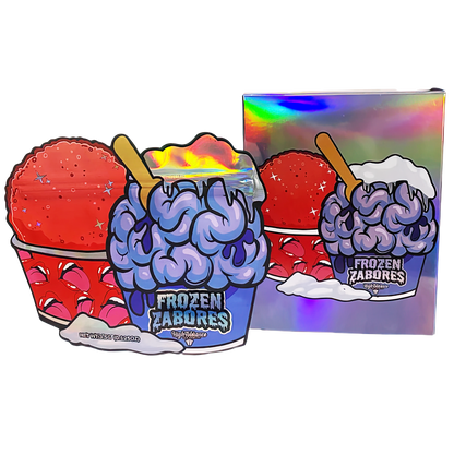 3.5g Shaped Mylar Storage Bag with Box - Frozen Zabores (25 Storage Bags+25Boxes)