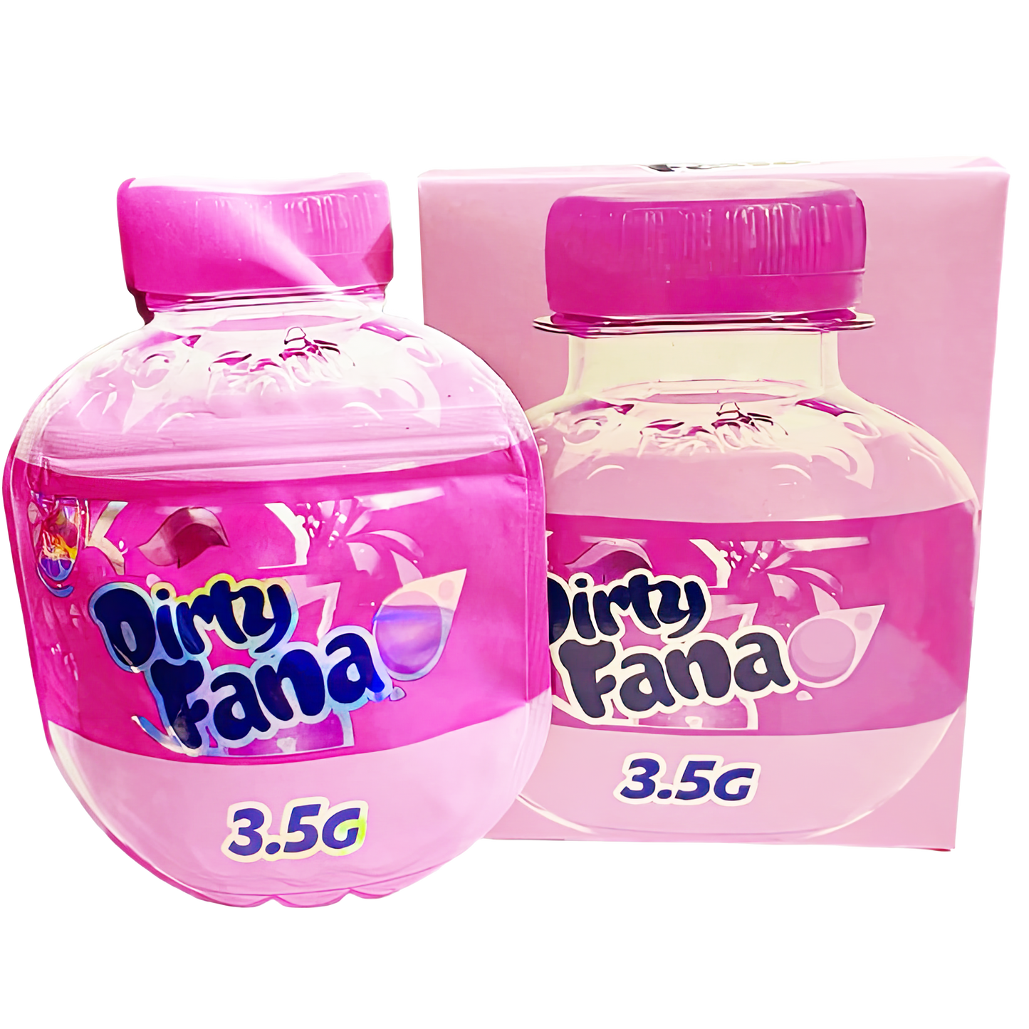 3.5g Shaped Mylar Storage Bag with Box - Dirty Fana (25 Storage Bags+25Boxes)