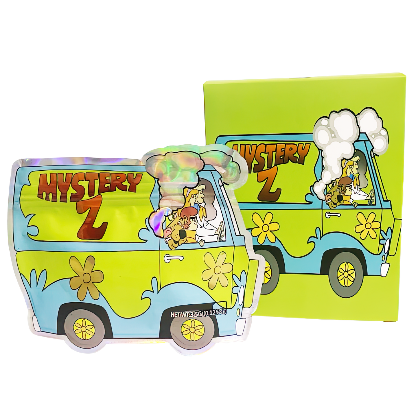 3.5g Shaped Mylar Storage Bag with Box - Mystery Z (25 Storage Bags+25Boxes)