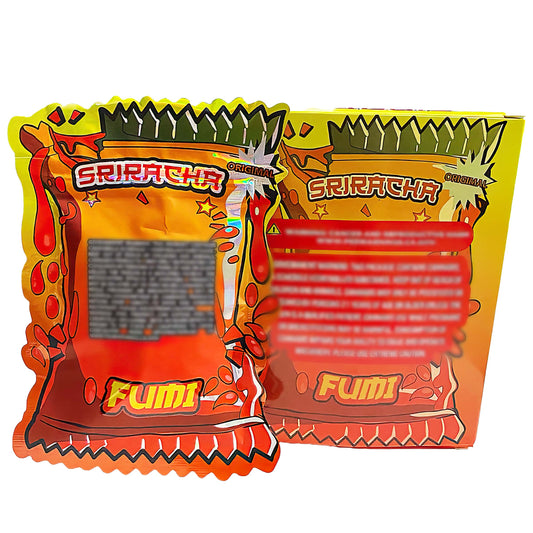 25 Pack 3.5g Shaped Bags & Boxes Set - Sriracha Fumi